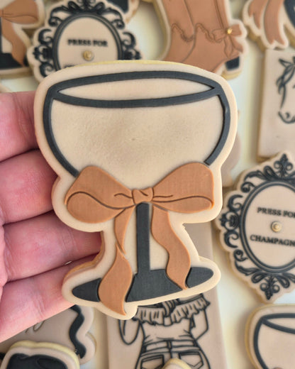 champagne cowgirl cowboy boots with hat cowboy hat cowboy boots with bow 40 forty press for champagne horseshoe with bow champagne bottle cocktail glass with bow horse head rodeo hens bride to be bow border cookie stamps cookie cutters stampandimpress