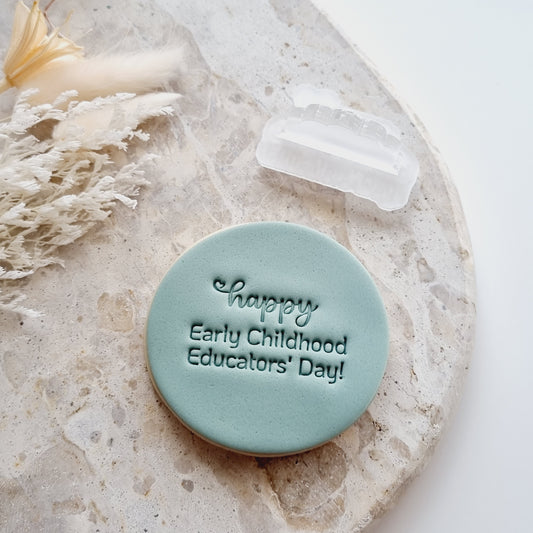 Happy Early Childhood Educators' Day Impression Cookie Stamp/Embosser