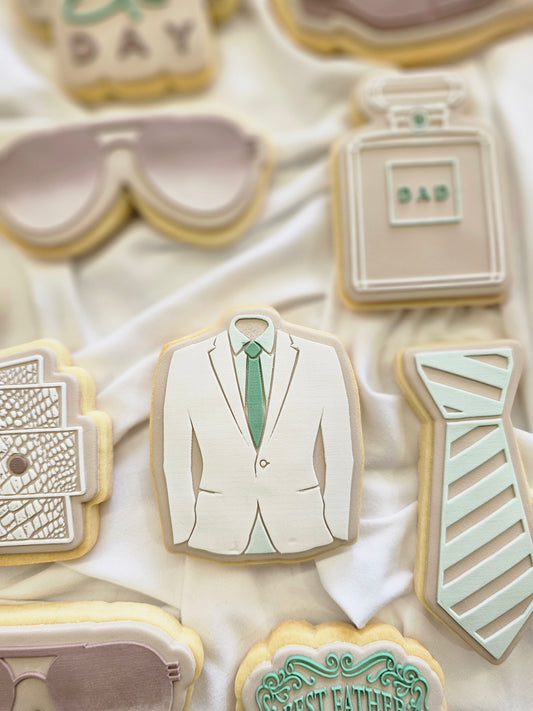 sunglasses glases happy fathers day dad wallet shoes suit jacket classy suave boujee cookie stamp cookie cutter stampandimpress