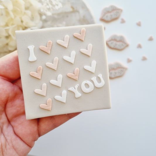 I Love Heart You Raised Cookie Stamp/Fondant Debosser