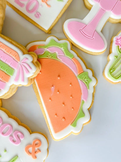 Taco Raised Cookie Stamp/Fondant Debosser & Cutter
