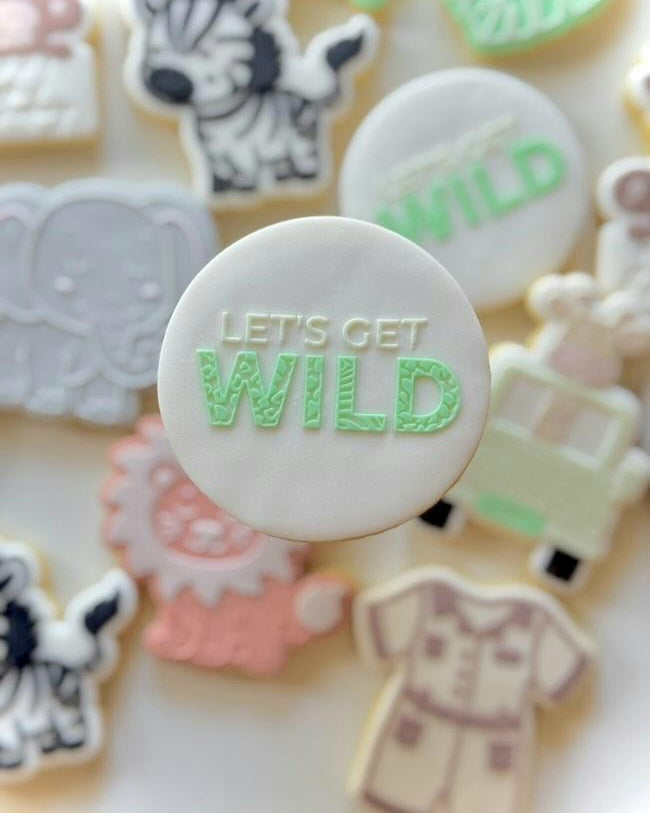 Let's Get Wild Raised Cookie Stamp/Fondant Debosser