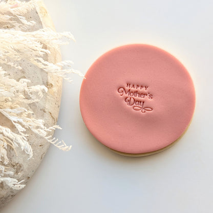 cookie stamp imprint impression happy mothers day cookie cutter fondant stampandimpress