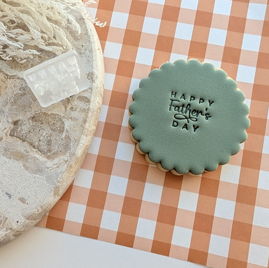 Mini Happy Father's Day Imprint/Impression Cookie Stamp/Embosser