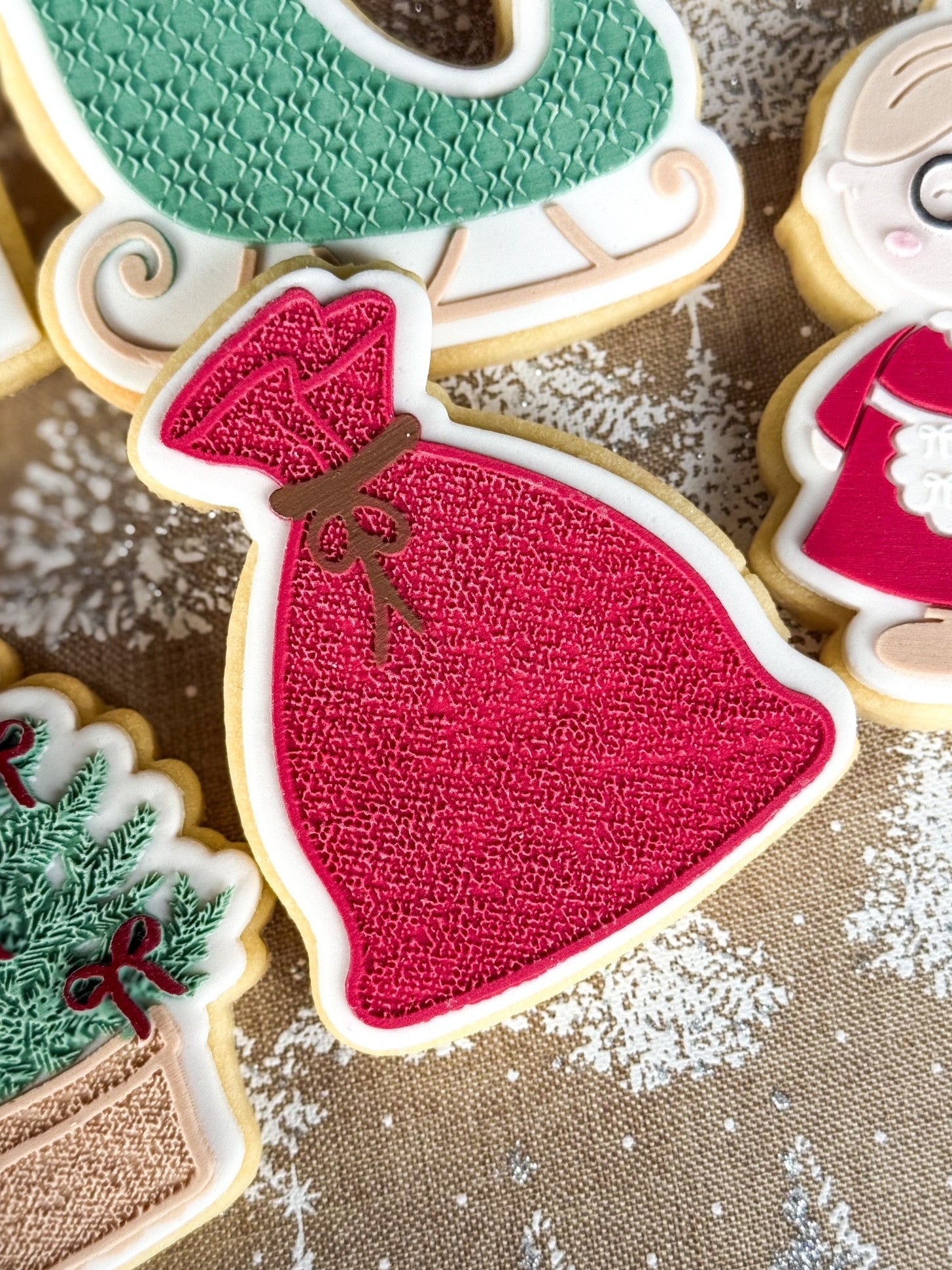 santa sack christmas cookie stamps cookie cutters stampandimpress fondant cookiesa