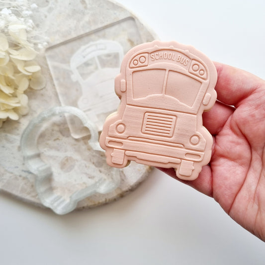 school bus teacher cookie stamp cookie cutter stampandimpress