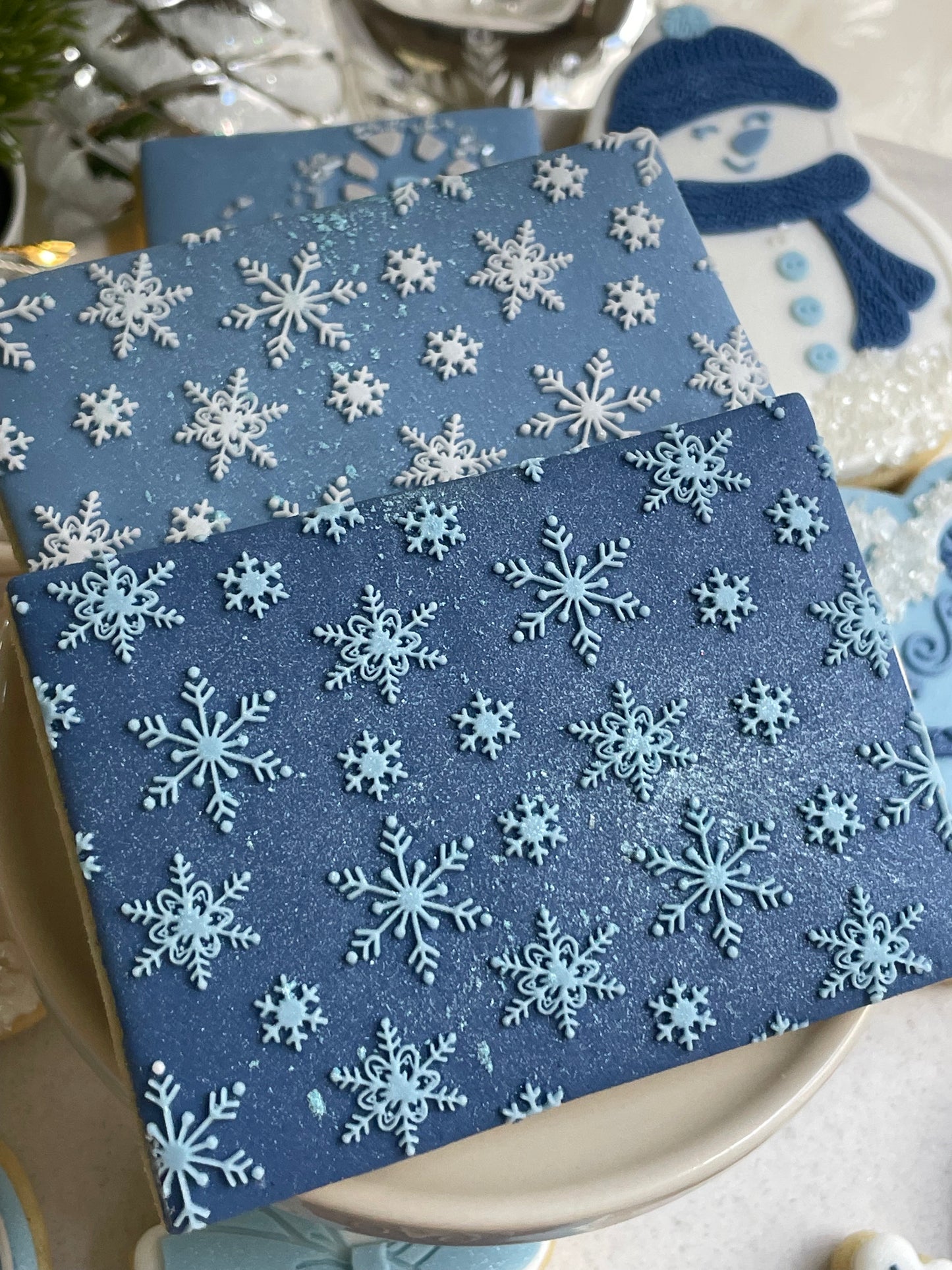 fondant cookies cookie cutter cookie stamp christmas stampandimpress christmas snowflake pattern