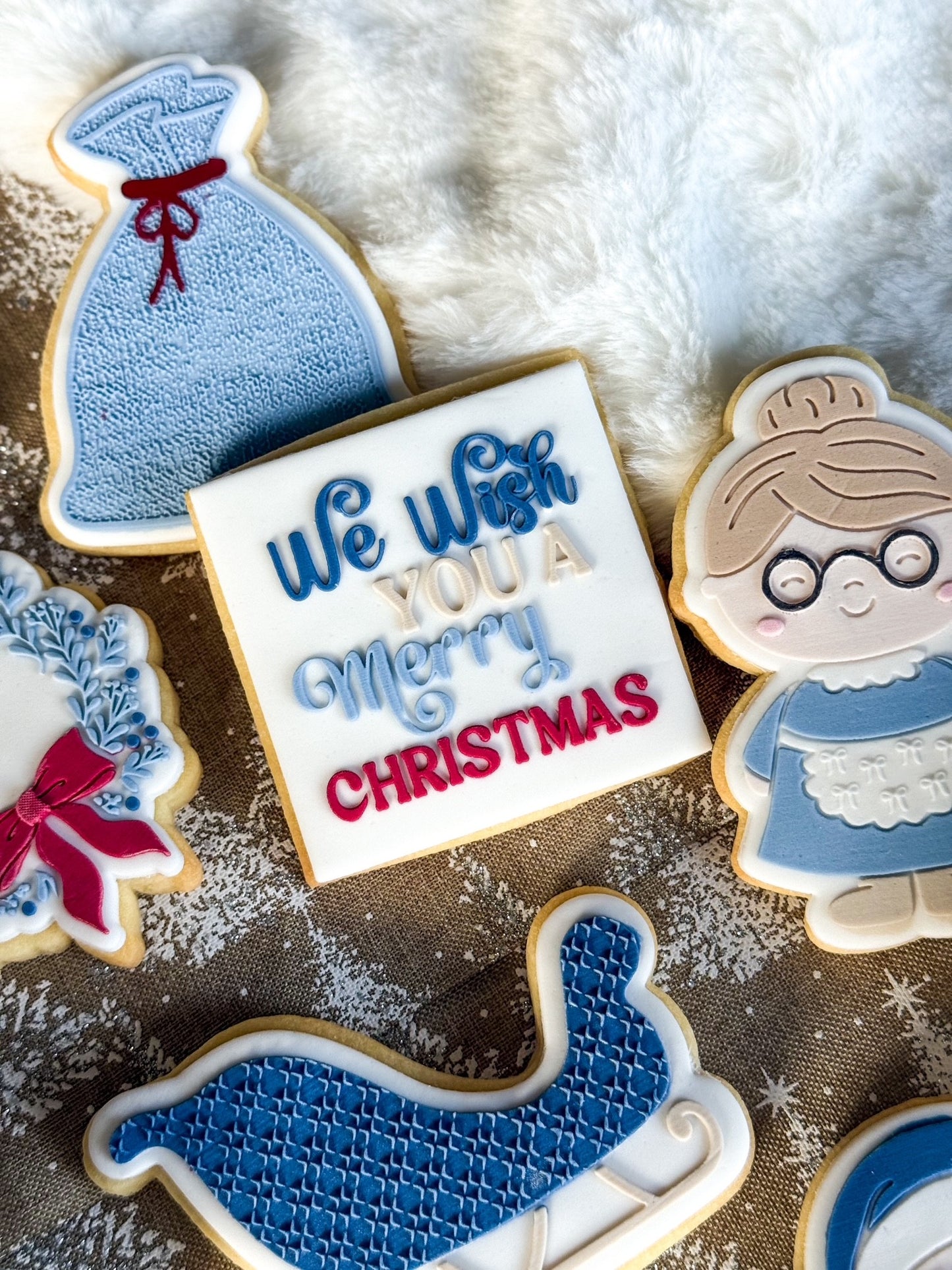 we wish you a merry christmas cookie stamp cookie cutter stampandimpress christmas fondant cookies